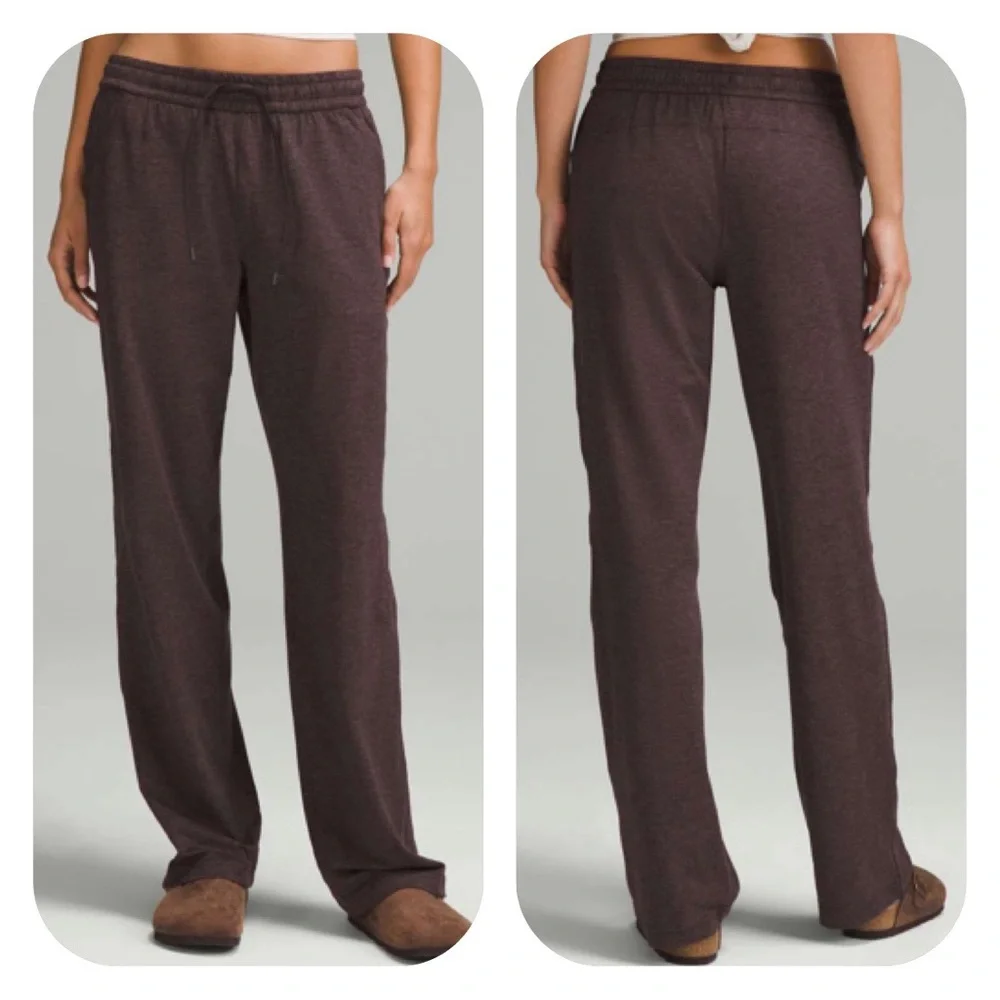 {Lululemon} Soft Jersey Straight-Leg Mid-Rise Pant Shorter Length - Womens 6